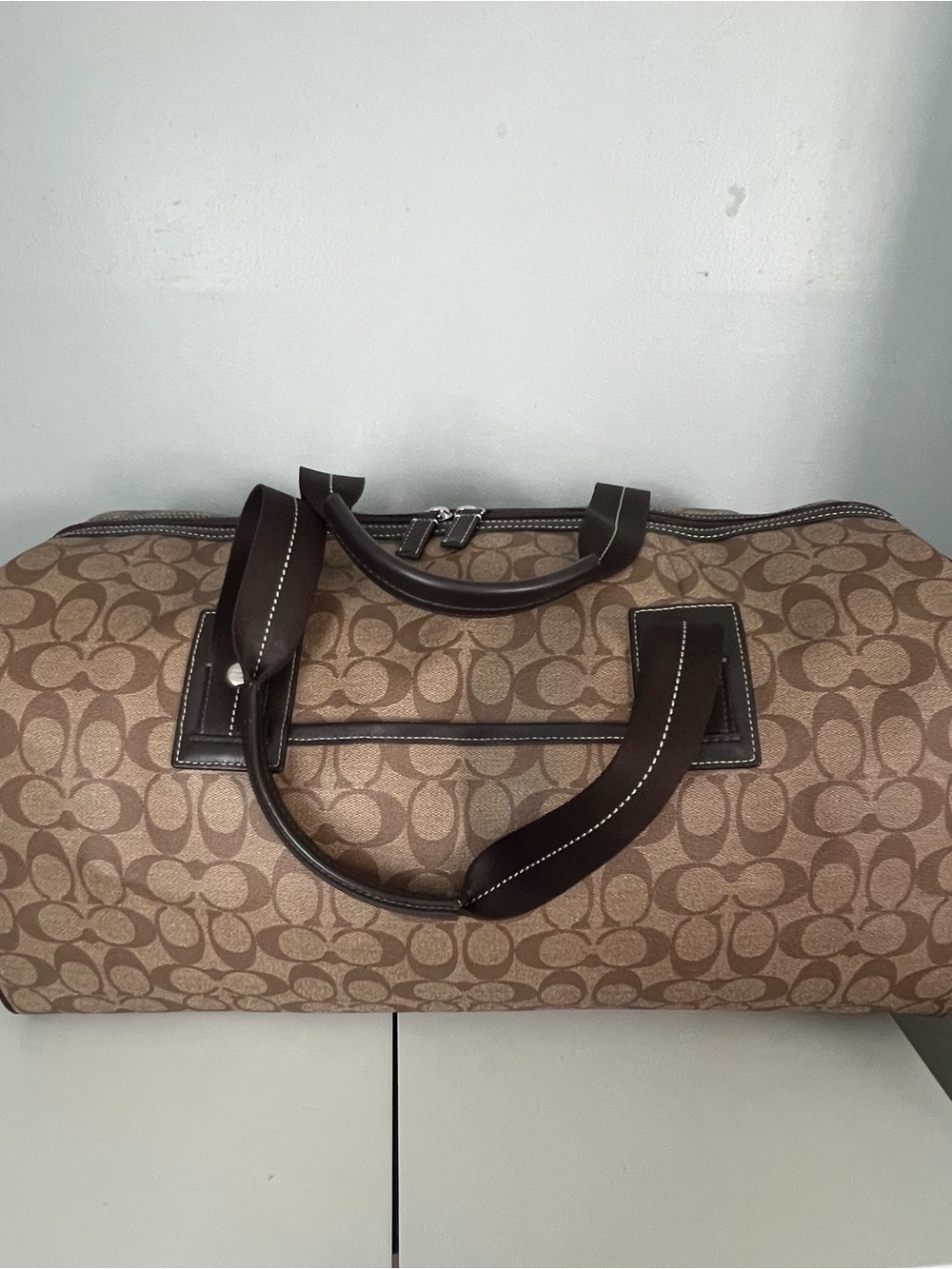 COACH HERITAGE STRIPE WEEKENDER DUFFEL BAG - Picture 6 of 9